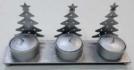 Kerzenständer Tännlein, 3er, silber